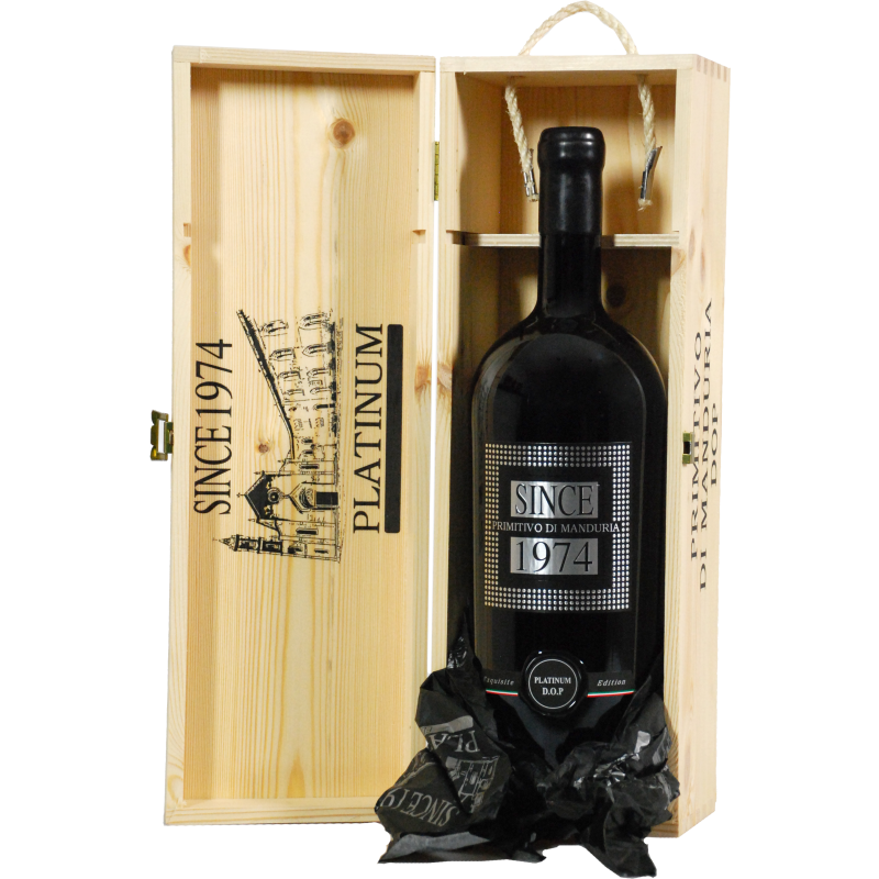 Since 1974 Primitivo di Manduria DOP Platinum Limited Edition 2021 - 1.5 L Magnum in Holzkiste