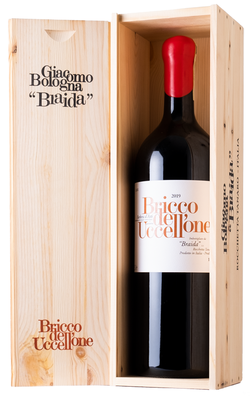 "Bricco dell'Uccellone" Braida Barbera d'Asti DOCG 2019 - 3 L Doppelmagnum in 1er Holzkiste 