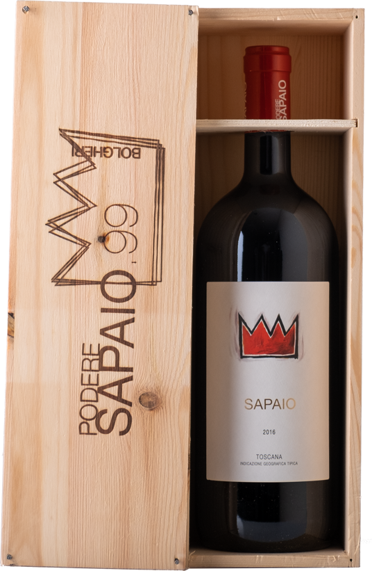 Sapaio Bolgheri DOC Podere Sapaio 2018 - 3 L Doppel Magnum in Holzkiste 