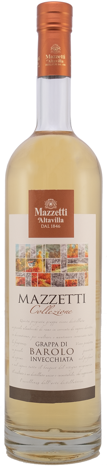 Mazzetti dAltavilla Grappa di Barolo Invecchiata Collezione - 0.7 L 